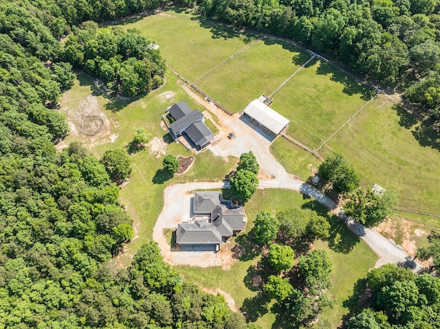 aerial view of property's location with rural landscape