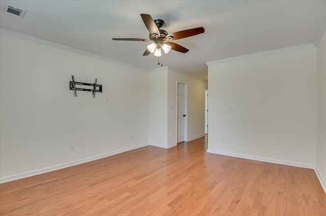 3954 Hammonds Fry, Evans, GA 30809 - empty room with ornamental molding, light wood-style flooring, and ceiling fan