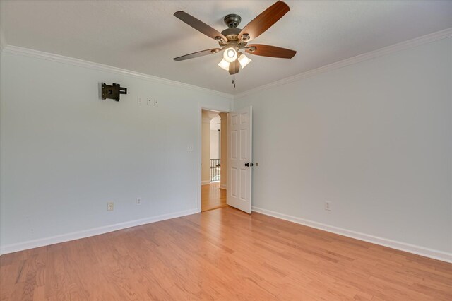 3954 Hammonds Fry, Evans, GA 30809 - empty room with a ceiling fan, light wood-style flooring, and ornamental molding