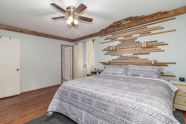 2211 Mura Dr, Augusta, GA 30906 - bedroom with wood finished floors and ceiling fan