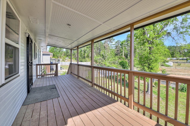 view of wooden deck