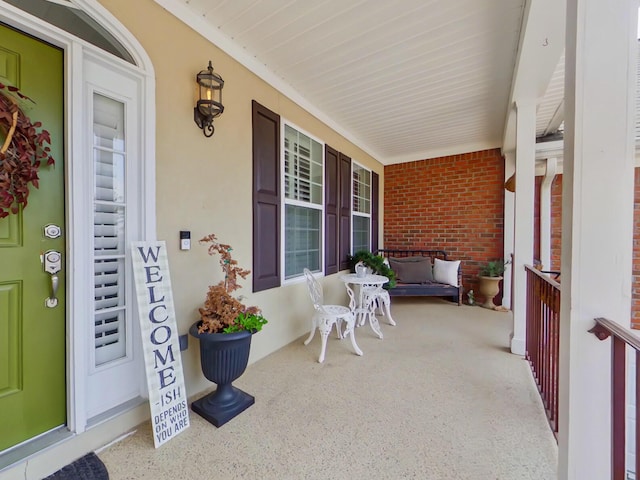 view of patio with covered porch