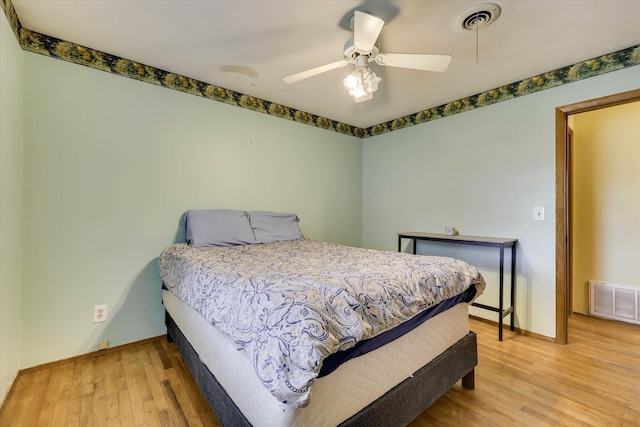 3414 Forest Estates Dr, Augusta, GA 30909 - bedroom with wood finished floors and ceiling fan