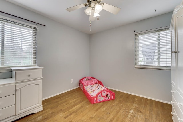 3414 Forest Estates Dr, Augusta, GA 30909 - unfurnished bedroom with light wood-type flooring and a ceiling fan