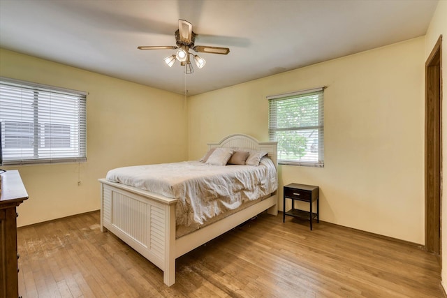 3414 Forest Estates Dr, Augusta, GA 30909 - bedroom with light wood finished floors and a ceiling fan