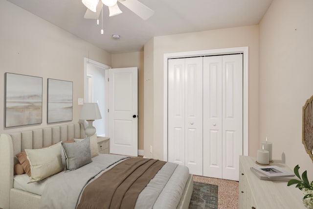 3113 Sunset Maple Trl, Evans, GA 30809 - bedroom featuring a closet and ceiling fan