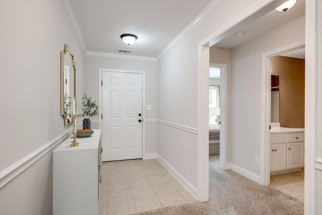 3113 Sunset Maple Trl, Evans, GA 30809 - foyer with ornamental molding and light tile patterned floors