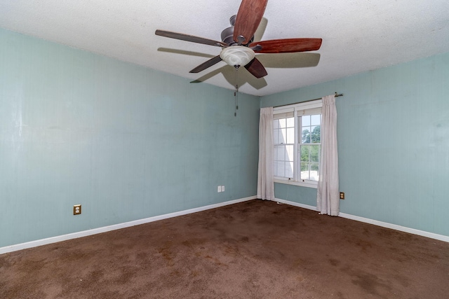 2531 Tupelo Dr, Augusta, GA 30909 - carpeted empty room featuring a ceiling fan and a textured ceiling
