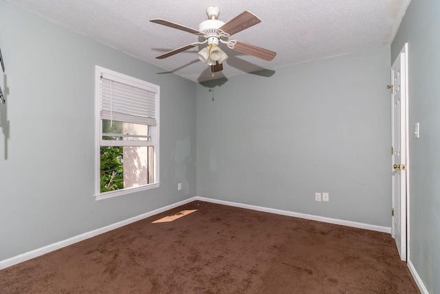 2531 Tupelo Dr, Augusta, GA 30909 - spare room featuring carpet, a textured ceiling, and a ceiling fan