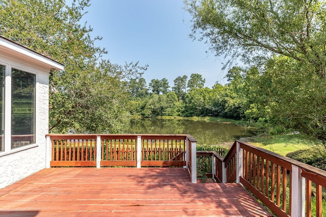 2531 Tupelo Dr, Augusta, GA 30909 - wooden deck with a water view