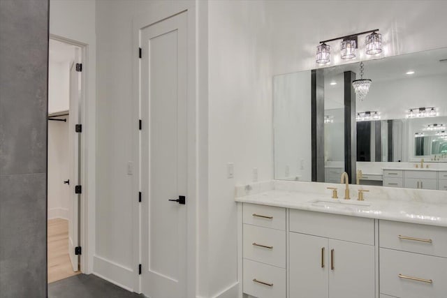 bathroom featuring vanity