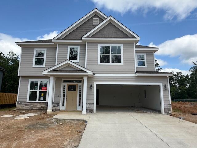 930 Walker Point Dr Unit Tp11, Grovetown, GA 30813 - view of front of home featuring an attached garage, concrete driveway, and stone siding