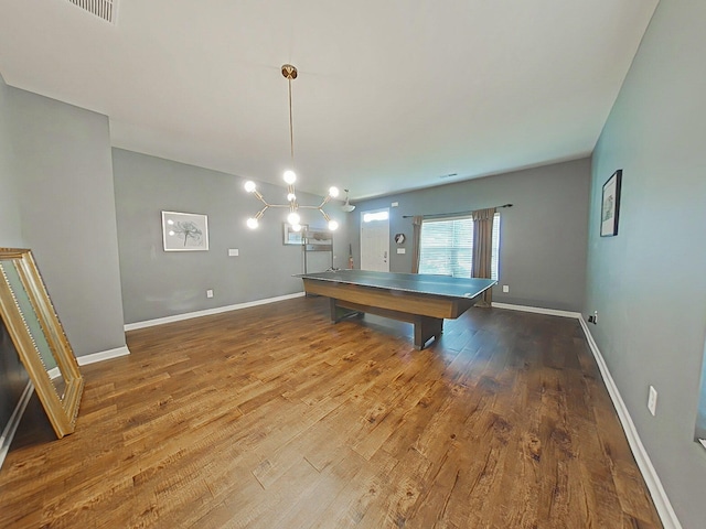 4706 Southwind Rd, Evans, GA 30809 - recreation room with wood finished floors, billiards, and baseboards