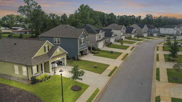 bird's eye view featuring a residential view