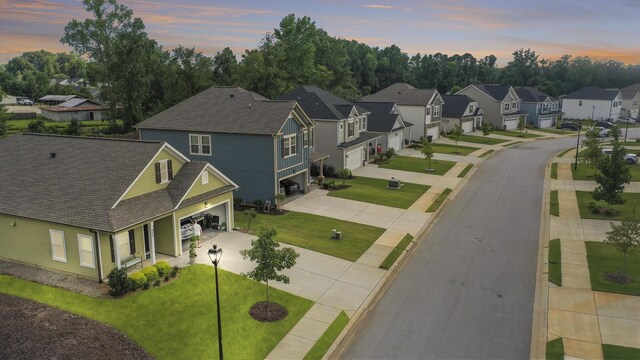 birds eye view of property featuring a residential view