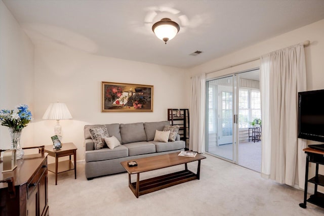 view of carpeted living room