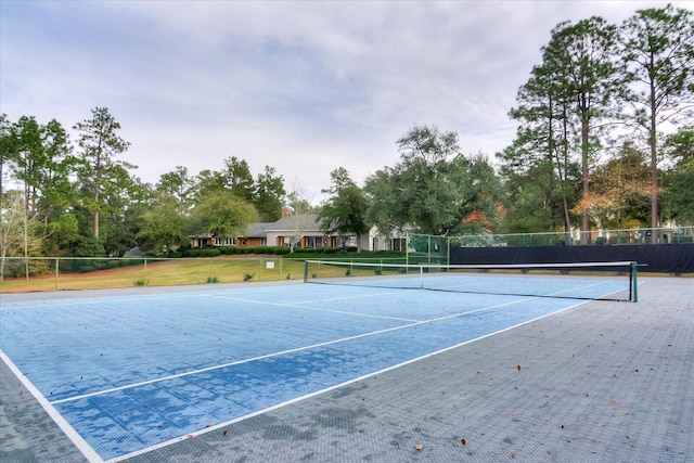 view of tennis court