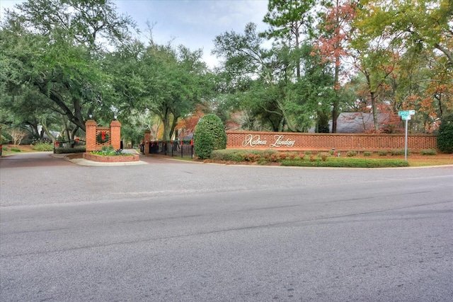 view of community sign