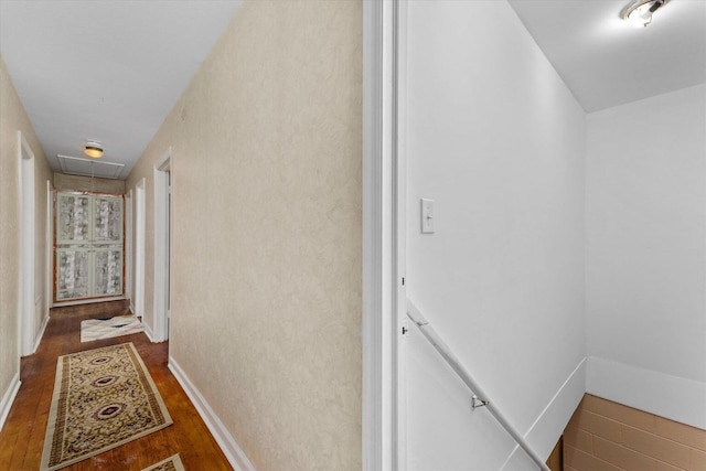 2216 Silverdale Rd, Augusta, GA 30906 - corridor with attic access and wood finished floors
