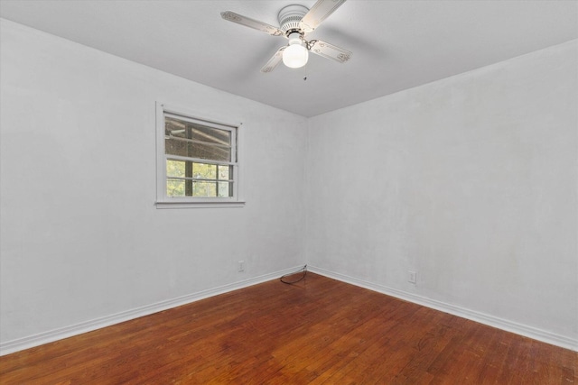 2216 Silverdale Rd, Augusta, GA 30906 - spare room featuring wood finished floors, baseboards, and a ceiling fan