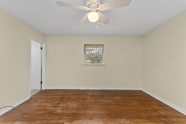 2216 Silverdale Rd, Augusta, GA 30906 - spare room with wood finished floors, baseboards, and ceiling fan
