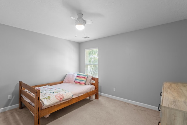 1382 Shadow Oak Dr, Evans, GA 30809 - bedroom featuring baseboards, light colored carpet, and a ceiling fan