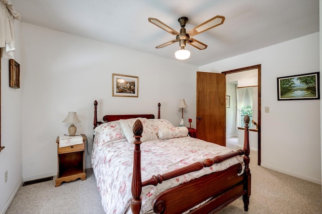 1105 Shore Dr, Tignall, GA 30668 - bedroom featuring light colored carpet and a ceiling fan