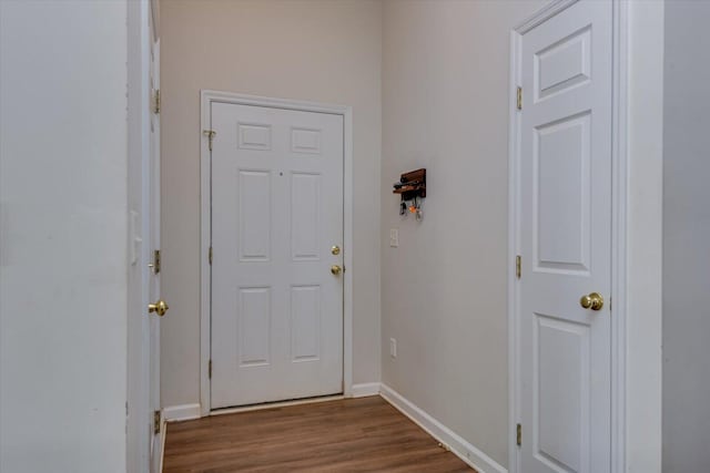 entryway featuring dark hardwood / wood-style floors