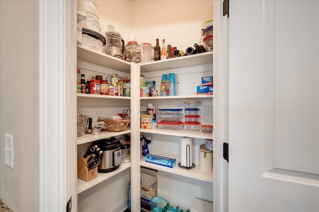 view of pantry