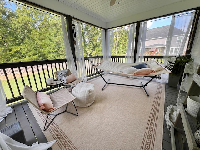 view of sunroom