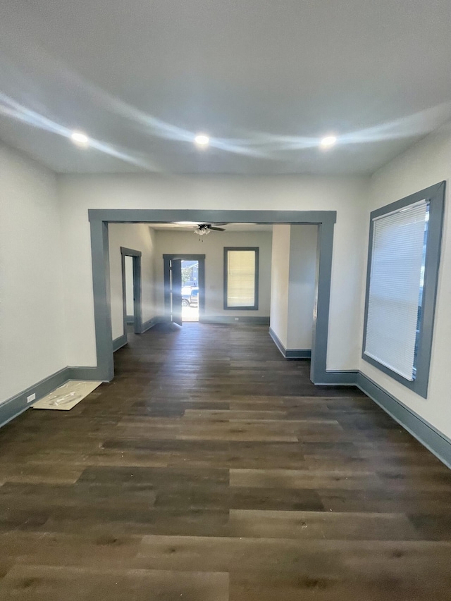 1835 Fenwick St, Augusta, GA 30904 - spare room featuring wood finished floors, a ceiling fan, and recessed lighting