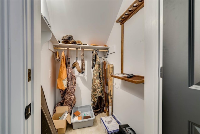 view of walk in closet