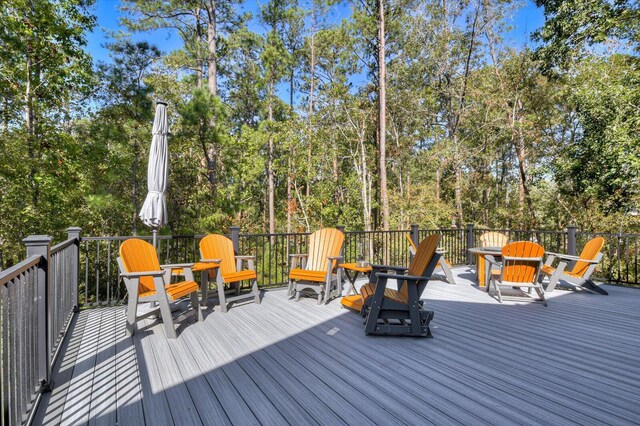 view of wooden terrace