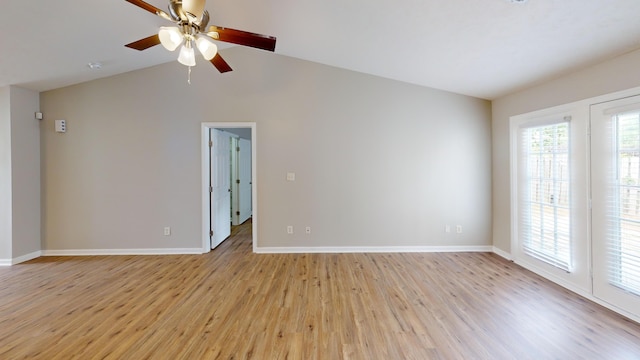1235 Longpoint Dr, Augusta, GA 30906 - spare room featuring baseboards, a ceiling fan, and light wood-style flooring