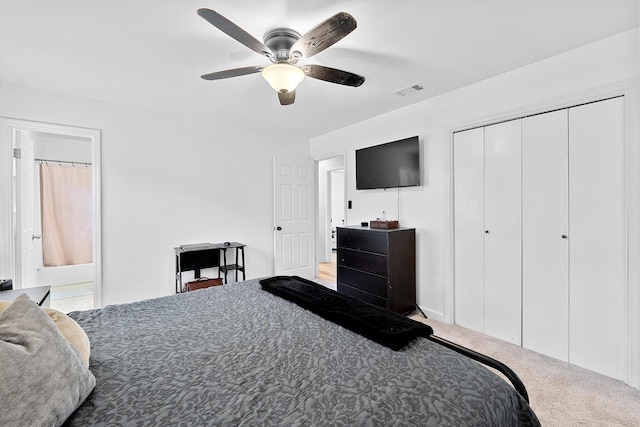 3973 Concord Pl, Martinez, GA 30907 - carpeted bedroom featuring ceiling fan and a closet