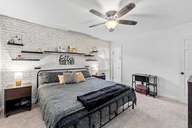3973 Concord Pl, Martinez, GA 30907 - carpeted bedroom featuring baseboards and brick wall