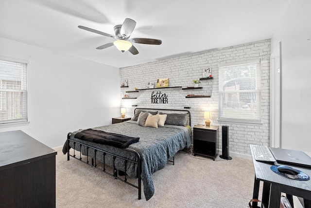 3973 Concord Pl, Martinez, GA 30907 - carpeted bedroom with brick wall