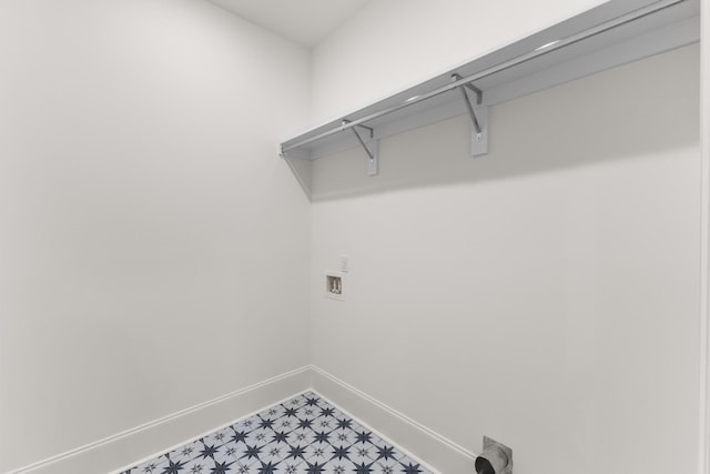 washroom featuring washer hookup and hookup for an electric dryer