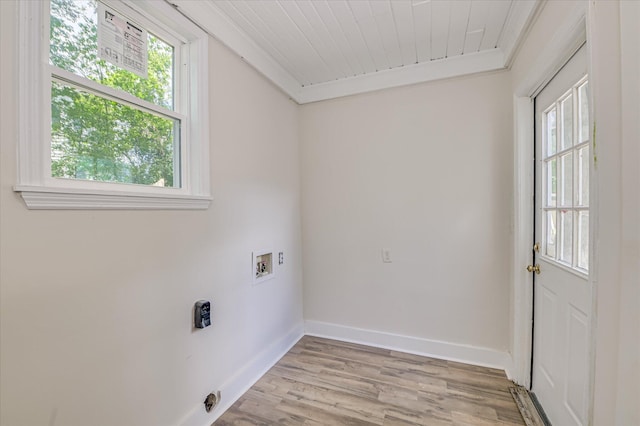 2001 Hiram Rd, Augusta, GA 30904 - laundry area featuring washer hookup, light wood finished floors, and ornamental molding