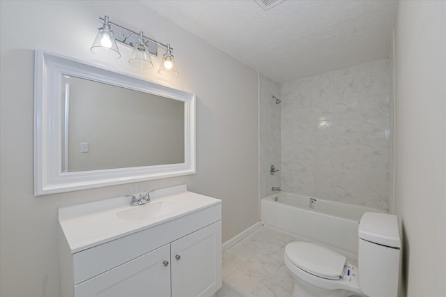 2001 Hiram Rd, Augusta, GA 30904 - bathroom with marble finish floors, vanity, and tub / shower combination