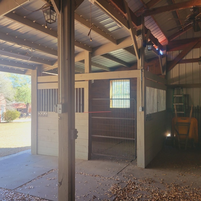 view of horse barn