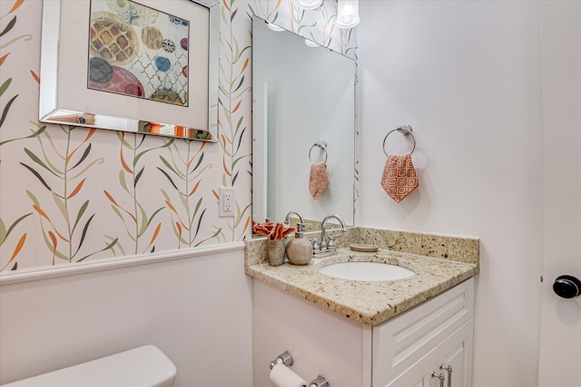 670 Callaway Dr, Graniteville, SC 29829 - half bathroom featuring vanity and toilet