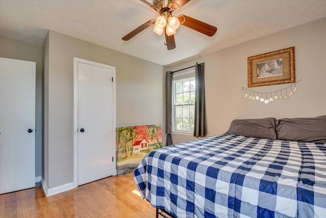 2013 Lamar Rd, Augusta, GA 30904 - bedroom featuring light wood finished floors, baseboards, and a ceiling fan