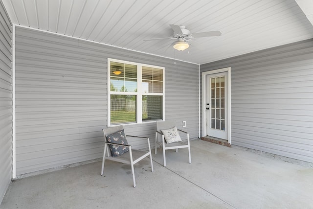 7058 Summerton Dr, Augusta, GA 30909 - view of patio with ceiling fan