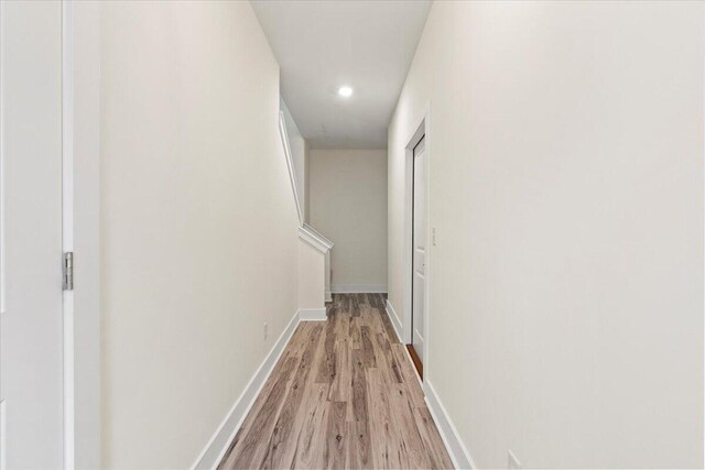 1404 Feldspar Ct, Augusta, GA 30909 - hallway with light wood finished floors and recessed lighting
