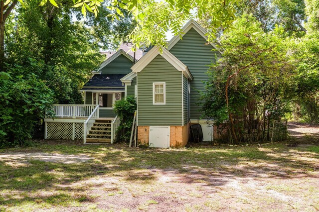 223 E Robert Toombs Ave, Washington, GA 30673 - back of house with a wooden deck