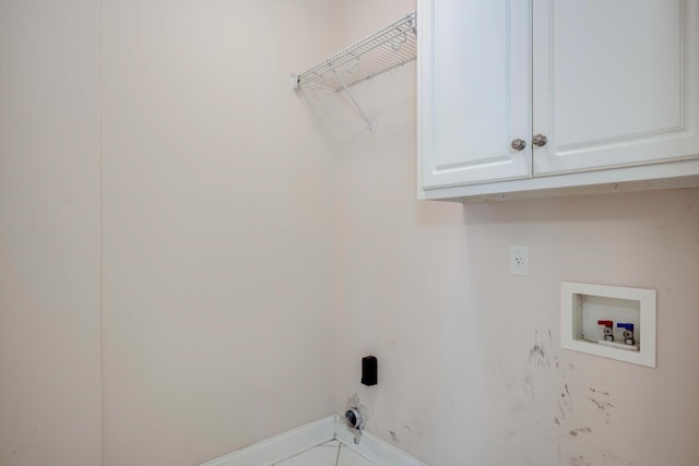 1102 Highmoor Ln, Evans, GA 30809 - clothes washing area featuring cabinet space, washer hookup, and baseboards