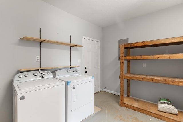 3413 Sutton Pl, Augusta, GA 30906 - washroom with baseboards, washer and clothes dryer, and laundry area