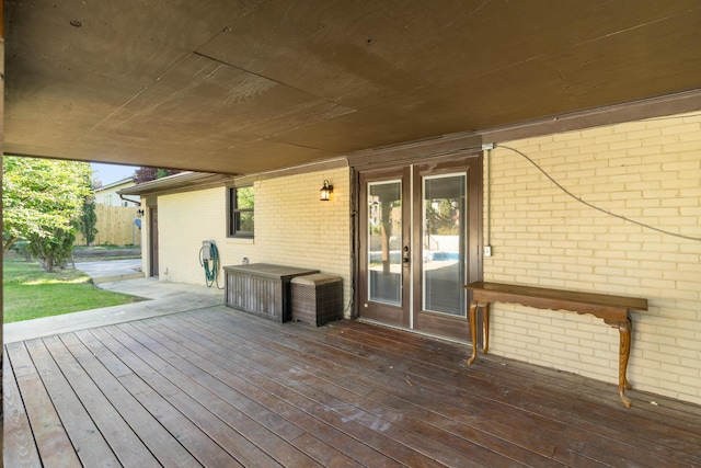 3413 Sutton Pl, Augusta, GA 30906 - wooden terrace with french doors