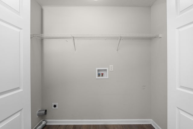159 Redbud Dr, North Augusta, SC 29841 - washroom with electric dryer hookup, dark wood-style flooring, and washer hookup